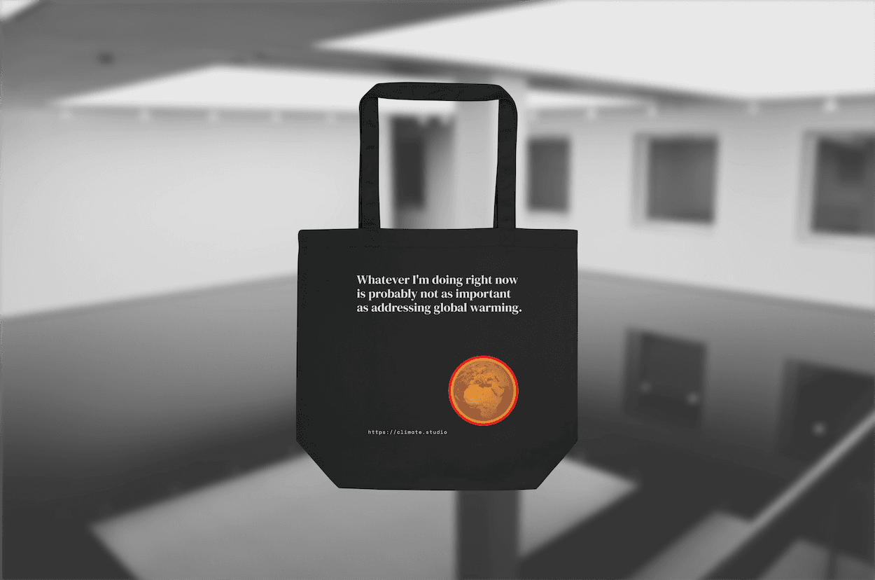 J. Paul Neeley Climate Studio — Context tote bag editorial image: Modern Art