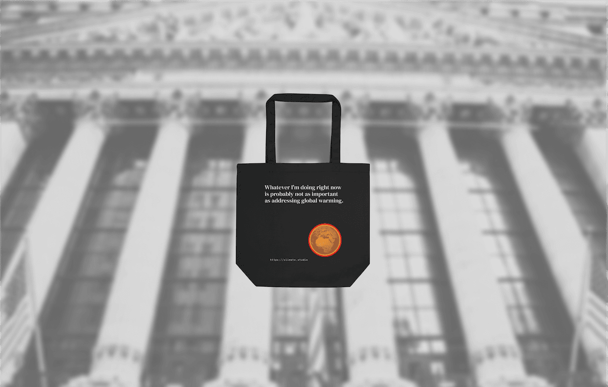 J. Paul Neeley Climate Studio — Context tote bag editorial image: Wall Street