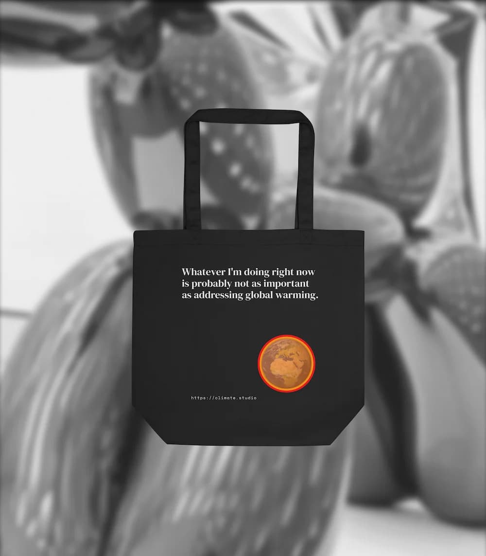 J. Paul Neeley Climate Studio — Context tote bag editorial image: Art