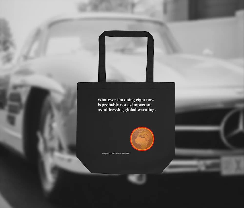 J. Paul Neeley Climate Studio — Context tote bag editorial image: Classic Car