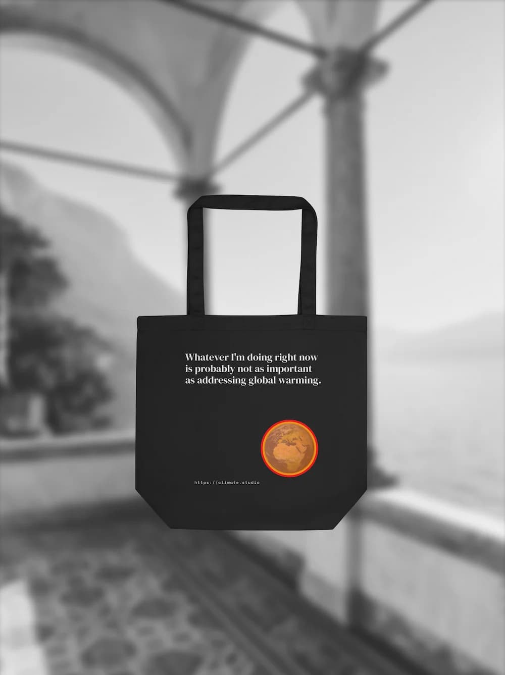 J. Paul Neeley Climate Studio — Context tote bag editorial image: Lake Como
